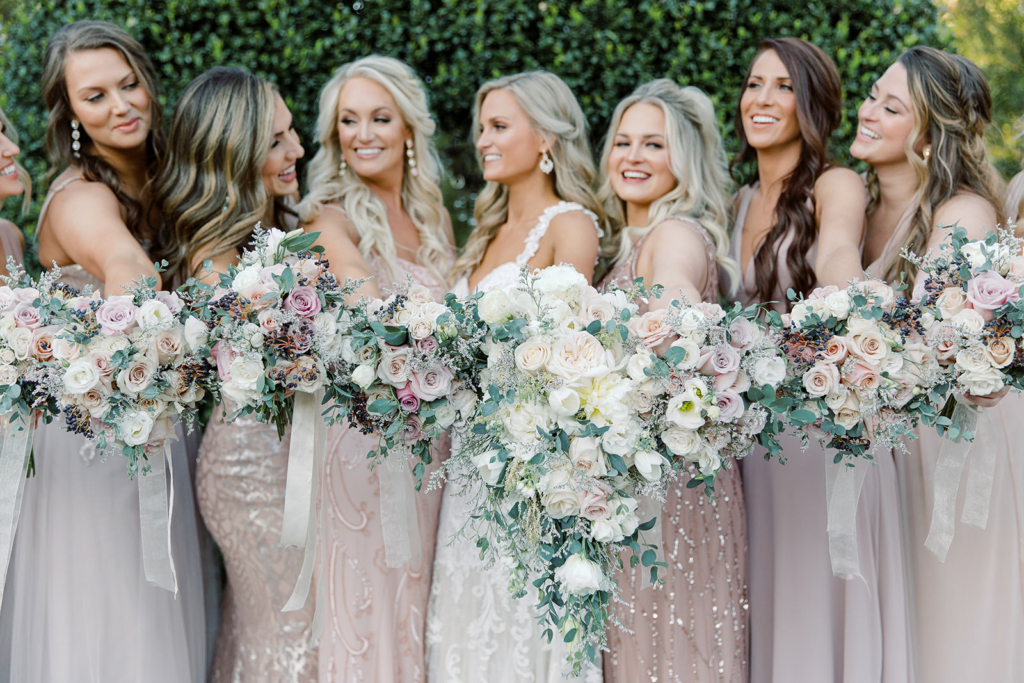 Corporate vs wedding photographer example showing bridal party portrait during ceremony coverage